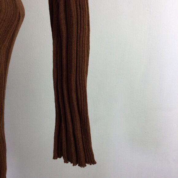 L*Space Wailea Linen Blend Long Sleeve Cover-Up Dress Coffee Size Small NWT - Picture 3 of 12